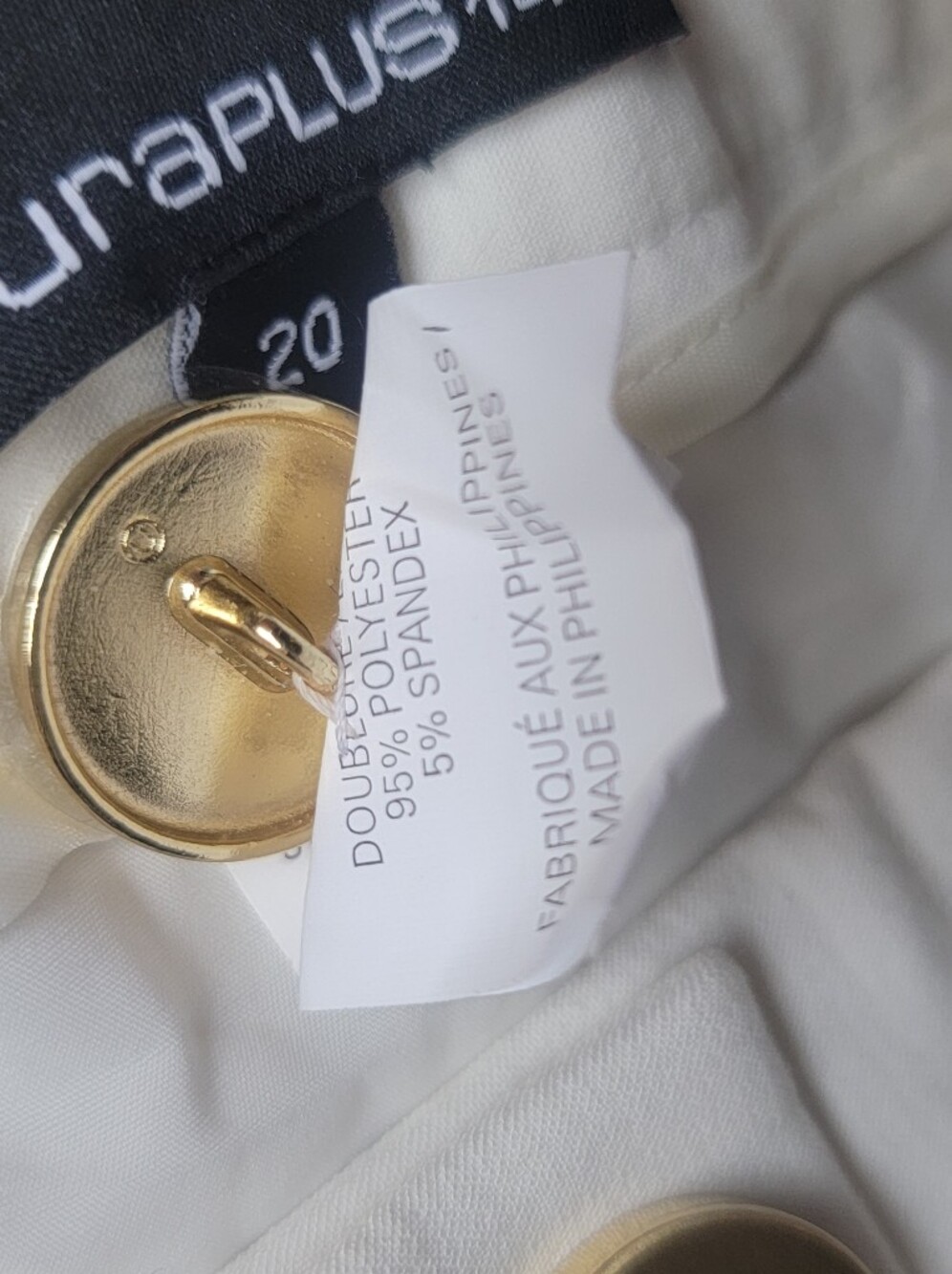 LAURAPLUS 14+ Cropped Cream Dress Pants - Picture 8 of 9
